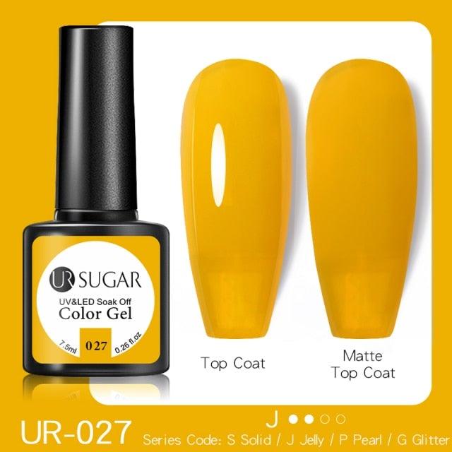 Fluorescent Gel Nail Polish Yellow Green High Quality Colors UV Strong Matte Effect Luxury Design For Girls and Women