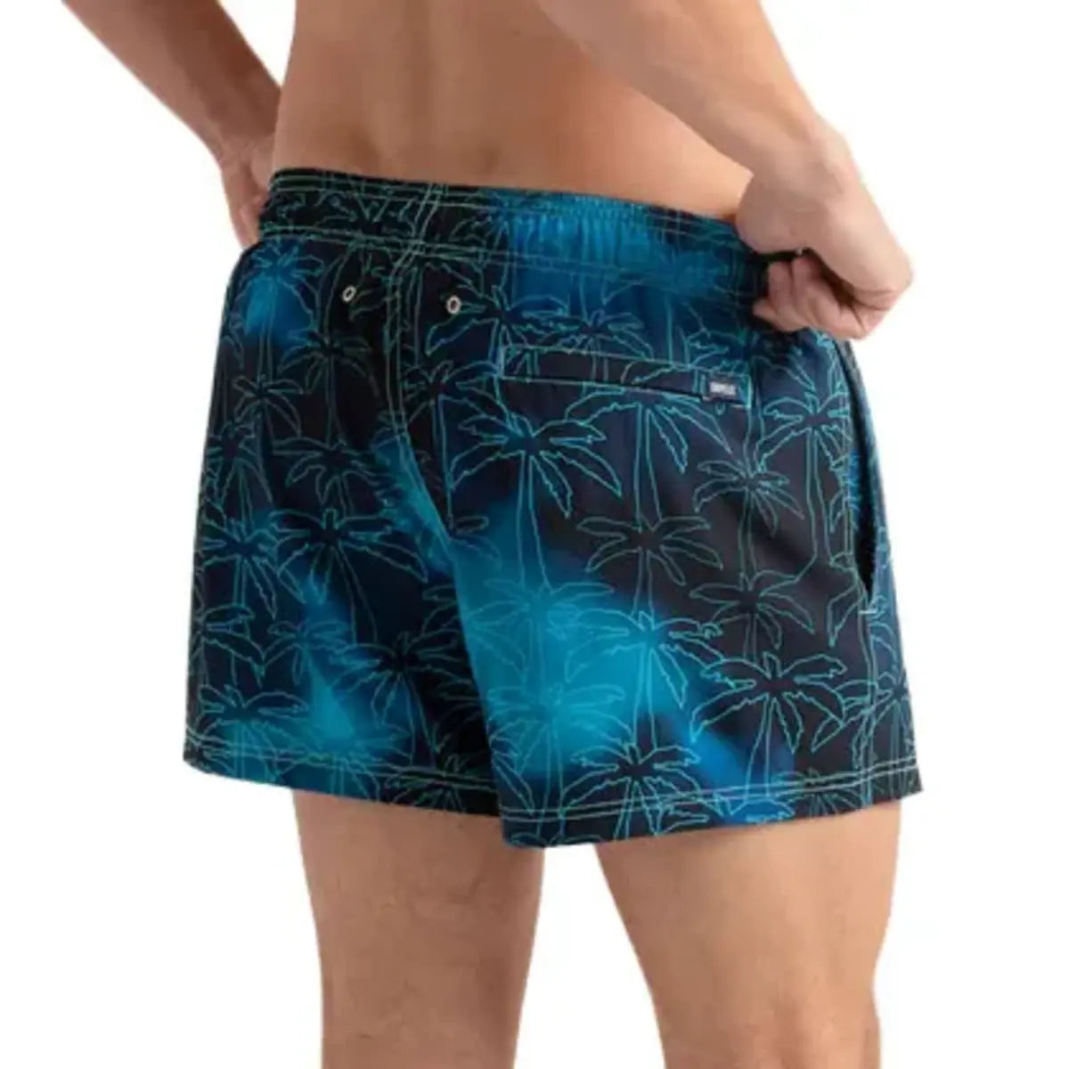 Men’s Premium Compression-Lined Hybrid Shorts – Foggy Palms