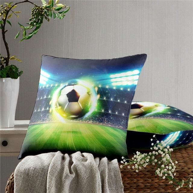 Football Pillow Case Decoration Sofa Cushion Pillow Case Throw Pillow Cover Cool Soccer Ball Art Amazing Football Fire Home Artwork Decor Pillow Case Decoration Car Pillow Case