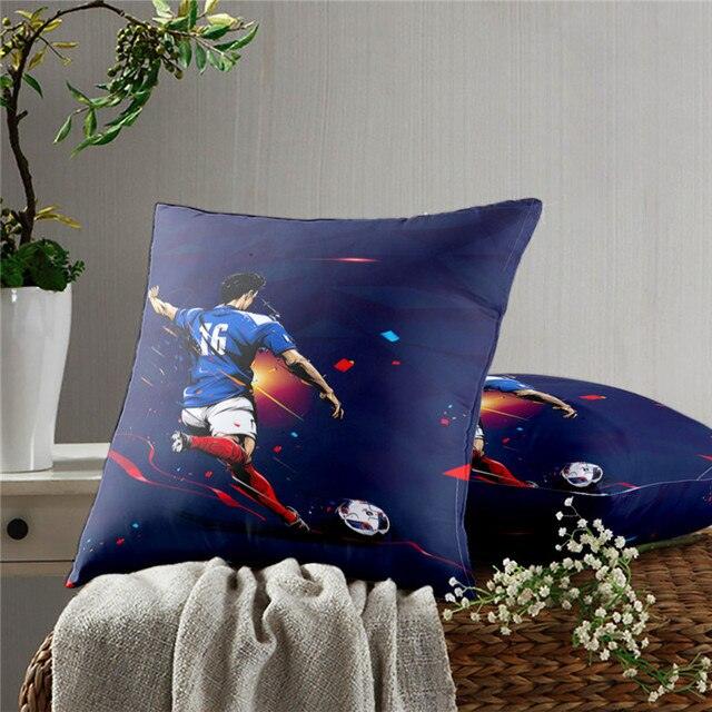 Football Pillow Case Decoration Sofa Cushion Pillow Case Throw Pillow Cover Cool Soccer Ball Art Amazing Football Fire Home Artwork Decor Pillow Case Decoration Car Pillow Case