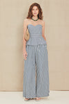 PORTSIDE STRIPE WOVEN WIDE LEG PANTS
