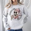 Freezing Season Skeleton Graphic Illustration With Frosty Night Winter Scene Sweatshirt