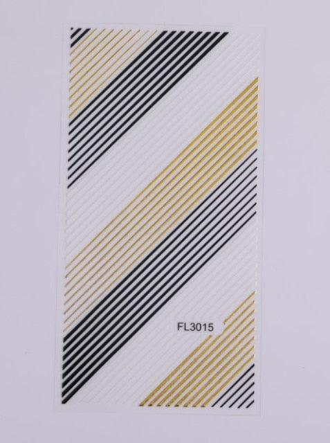 French Rose Gold Striping Tape Nail Design Stripe Lines Geometry 3D Sticker for Nails Gel Polish Sticker Decals for Manicuring Decorations Manicure Stickers Decals Silver Strip Line Nail Decal Self-Adhesive 3D Wave Decal Decoration Metallic Curve Design