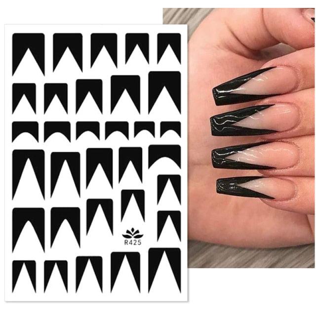 French Rose Gold Striping Tape Nail Design Stripe Lines Geometry 3D Sticker for Nails Gel Polish Sticker Decals for Manicuring Decorations Manicure Stickers Decals Silver Strip Line Nail Decal Self-Adhesive 3D Wave Decal Decoration Metallic Curve Design