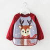Full Body Adjustable Cute Cartoon Waterproof Eating Long Sleeve Apron Bib With Pocket For Babies Wonderful Gift