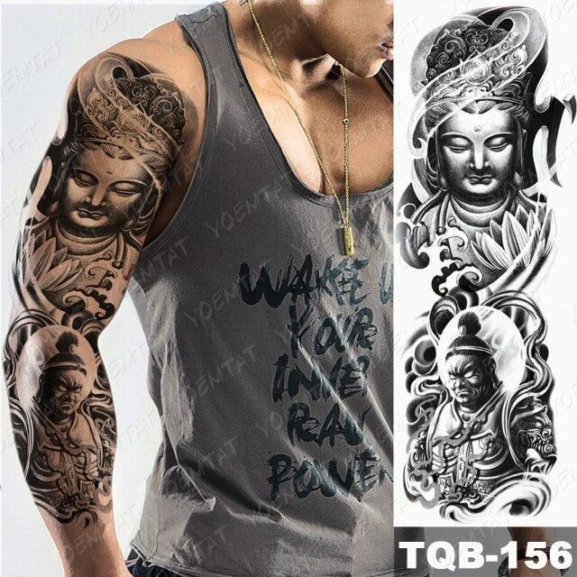 Full Women Man Realistic Waterproof Temporary Tattoo Tiger Stickers Luxury Big Design For Arm Thigh