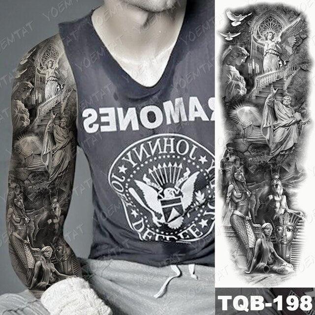 Full Women Man Realistic Waterproof Temporary Tattoo Tiger Stickers Luxury Big Design For Arm Thigh