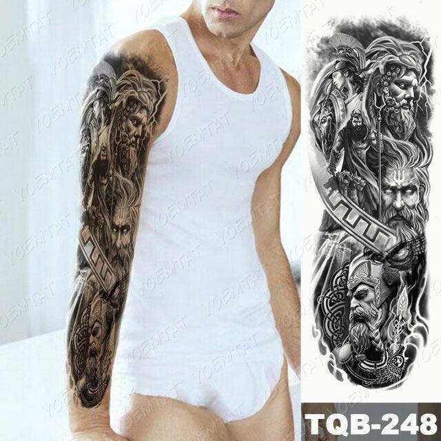 Full Women Man Realistic Waterproof Temporary Tattoo Tiger Stickers Luxury Big Design For Arm Thigh