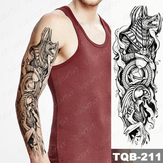Full Women Man Realistic Waterproof Temporary Tattoo Tiger Stickers Luxury Big Design For Arm Thigh