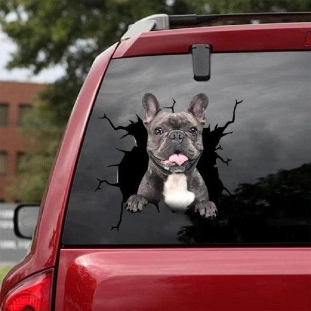 Funny Dog Head In The Crack Vinyl Car Funny Dog Head In The Crack Vinyl Car Stickers Decals Motorcycle Accessories Car-window Decorative Goods Broken Glass Sticker Car Stickers Decals Motorcycle Accessories Car-window Decorative Goods Pvc Car Sticker