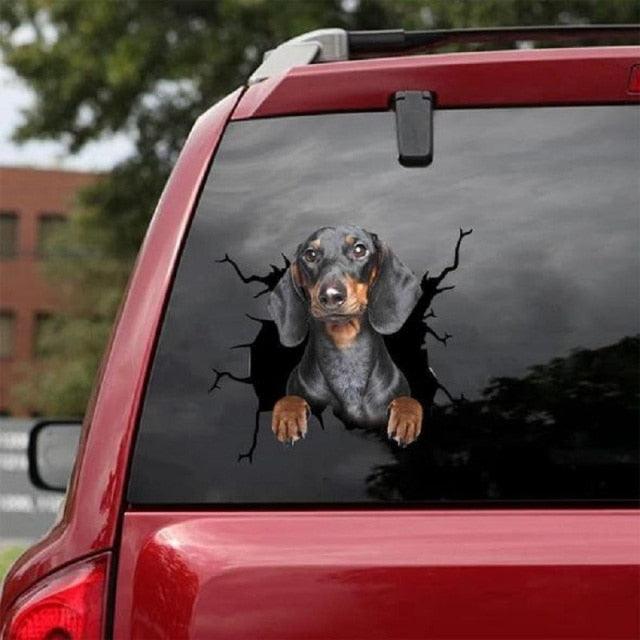 Funny Dog Head In The Crack Vinyl Car Funny Dog Head In The Crack Vinyl Car Stickers Decals Motorcycle Accessories Car-window Decorative Goods Broken Glass Sticker Car Stickers Decals Motorcycle Accessories Car-window Decorative Goods Pvc Car Sticker