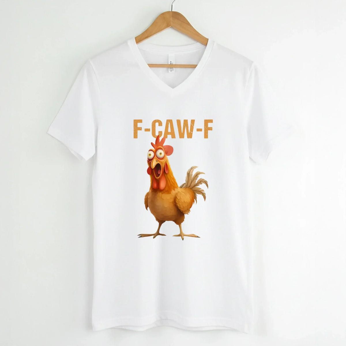 Funny F-Caw-F Rooster Unisex V-Neck T-Shirt
