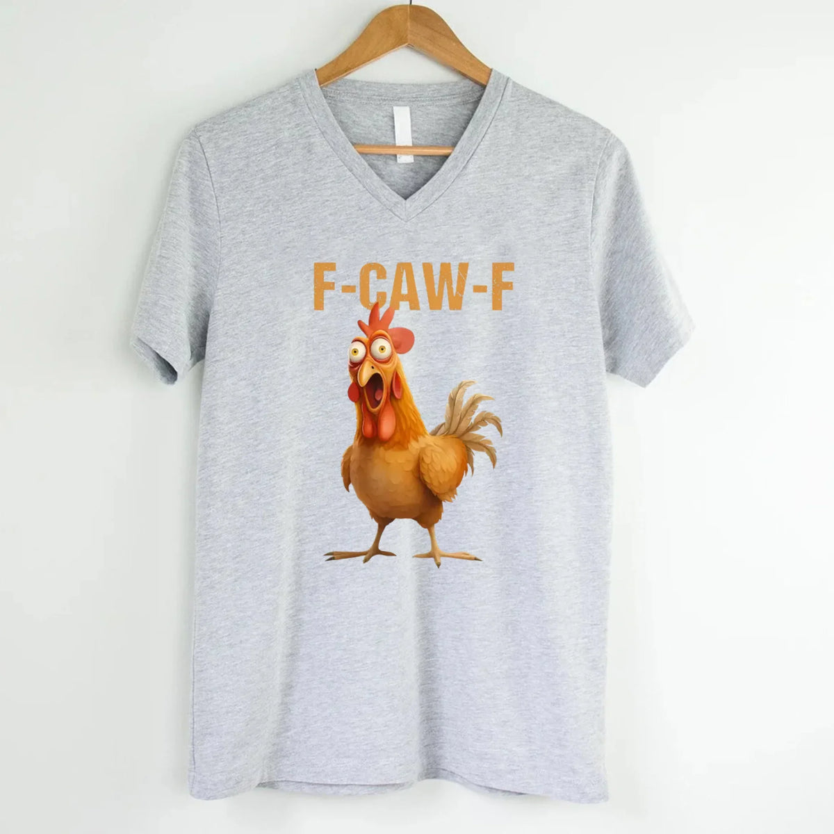 Funny F-Caw-F Rooster Unisex V-Neck T-Shirt