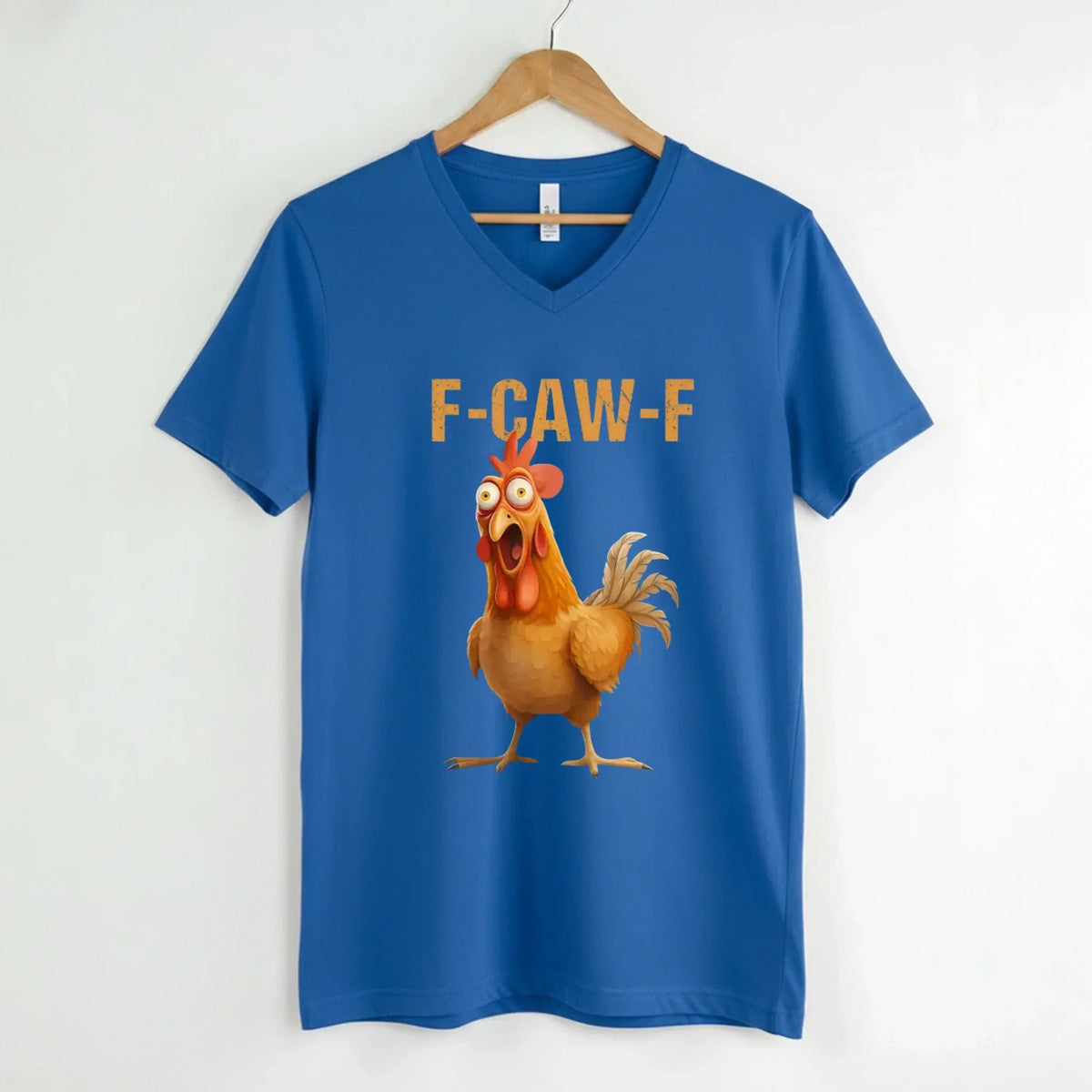 Funny F-Caw-F Rooster Unisex V-Neck T-Shirt