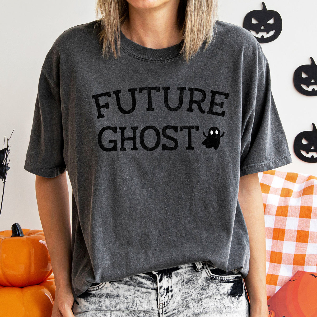 Future Ghost Retro Halloween Deluxe Edition Official Collection Comfort Colors Tee