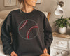 Chic Baseball Word Art Graphic Cozy Fleece Interior For Everyday Layering And Comfort Sweatshirt
