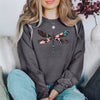 Floral Print Dragonfly Garden Life Premium Soft Cozy Luxury Cotton-Blend Sweatshirt