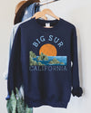 Big Sur National Park Vintage Inspired Scenic Coastline Graphic Adventure Collection Sweatshirt