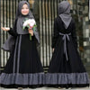 Girls Dress & Hijab Set with Contrast Trim(MKG025)