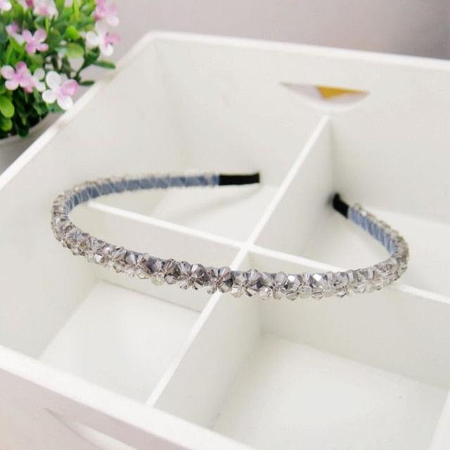 Girls Shiny Luxury Rhinestone Hair Band High Quality Diamond Pearls Hair Hoop Accessories for Women Crystal Headbands Ornaments
