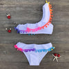 Girls Split Swimsuits Cute Shoulder Swimsuit Toddler Baby Girls 2 Piece Swimsuit Kids Bathing Beach Sun Suit  Children Swimwear Bikini Set Girl Swimming Clothes Kids Bathing Suit Beachwear For Summer