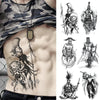 Gladiator Temporary Tattoo Sticker Flower Waterproof Big Modern Womens Mens Body Tattoo Luxury Design