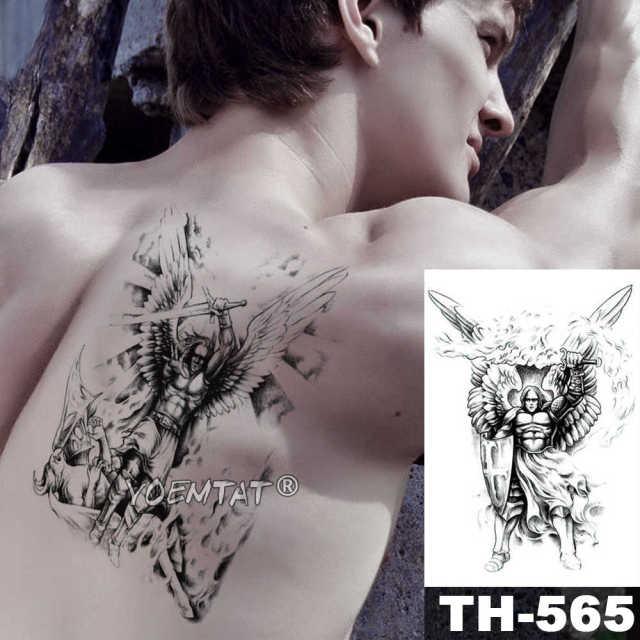 Gladiator Temporary Tattoo Sticker Flower Waterproof Big Modern Womens Mens Body Tattoo Luxury Design