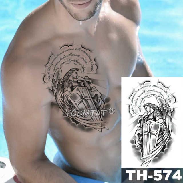 Gladiator Temporary Tattoo Sticker Flower Waterproof Big Modern Womens Mens Body Tattoo Luxury Design