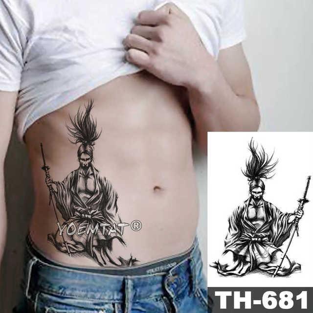 Gladiator Temporary Tattoo Sticker Flower Waterproof Big Modern Womens Mens Body Tattoo Luxury Design