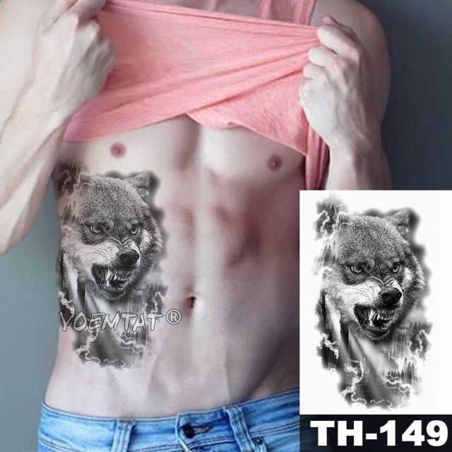 Gladiator Temporary Tattoo Sticker Flower Waterproof Big Modern Womens Mens Body Tattoo Luxury Design