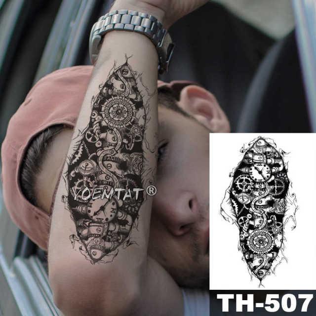 Gladiator Temporary Tattoo Sticker Flower Waterproof Big Modern Womens Mens Body Tattoo Luxury Design