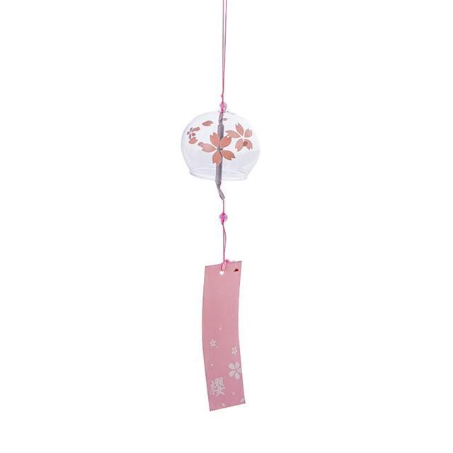 Glass Wind Chimes Japanese-Style Wind Chime Simple And Beautiful Label Pendnat Wind Bells Japanese Glass Wind Chime Handmade Pendants For Birthday Gift and Home Decors