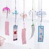 Glass Wind Chimes Japanese-Style Wind Chime Simple And Beautiful Label Pendnat Wind Bells Japanese Glass Wind Chime Handmade Pendants For Birthday Gift and Home Decors