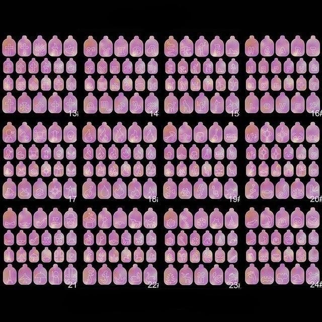 Gold Moon Star 3D Nail Stickers Ultra-thin Adhesive Decals Nail Art Decorations Stamping Manicure Nails Stickers Tool 3d Nail Decal Stickers Manicure Nail Art Decoration Accessories Holographic Old English Character Nail Self-Adhesive Sticker