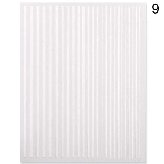 Gold Silver 3D Nail Sticker Curve Stripe Lines Nails Stickers Gradient Adhesive Striping Tape Nail Art Stickers Decal Decoration Metallic Curve Strip Line Nail Decal Self-Adhesive 3D Wave Design Decoration for Women Girls
