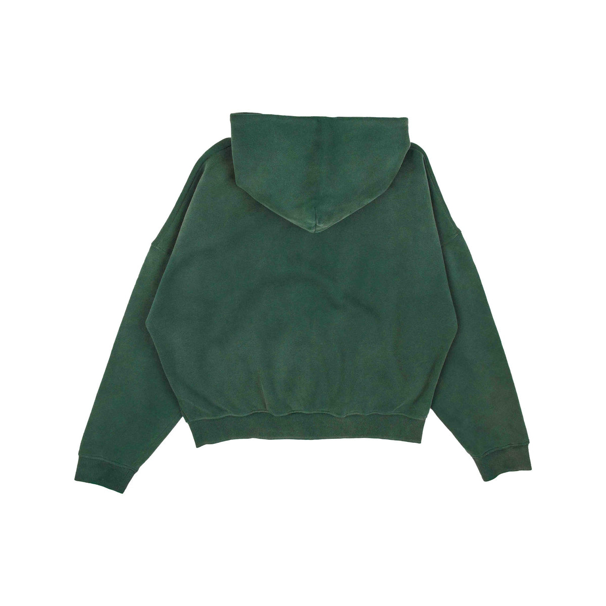 Common Hype Cropped Fleece Zip Up Hoodie Forrest Green