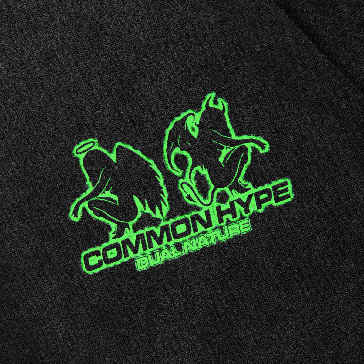 Common Hype Dual Nature Tee Washed Black
