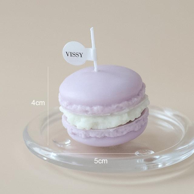 Handmade Lovely Macaron Candle Macaron Candles Scented Candle Cute Handmade Aromatherapy Candles Gifts For Women Home Decor Candle Scented Candles Aromatherapy Wedding Home Decoration Scented Candles INS Shooting Props