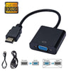 HD 1080P HDMI Compatible To VGA Adapter Converter Cable Gold-Plated HDMI to VGA Adapter For Laptop TV To Projector Display HDTV