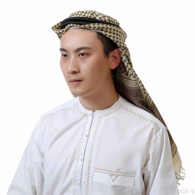 Headscarf Hijab Man Arabic Cotton Hijab Burqa Palestine Keffiyeh Scarf Arabian Islamic Clothing Men Muslim Hijab Wrap Pattern of Arab Shemagh Keffiyeh Men Arab Kufiyah Keffiyeh Arabic Muslim Head Wrap Men Scarf Shawl