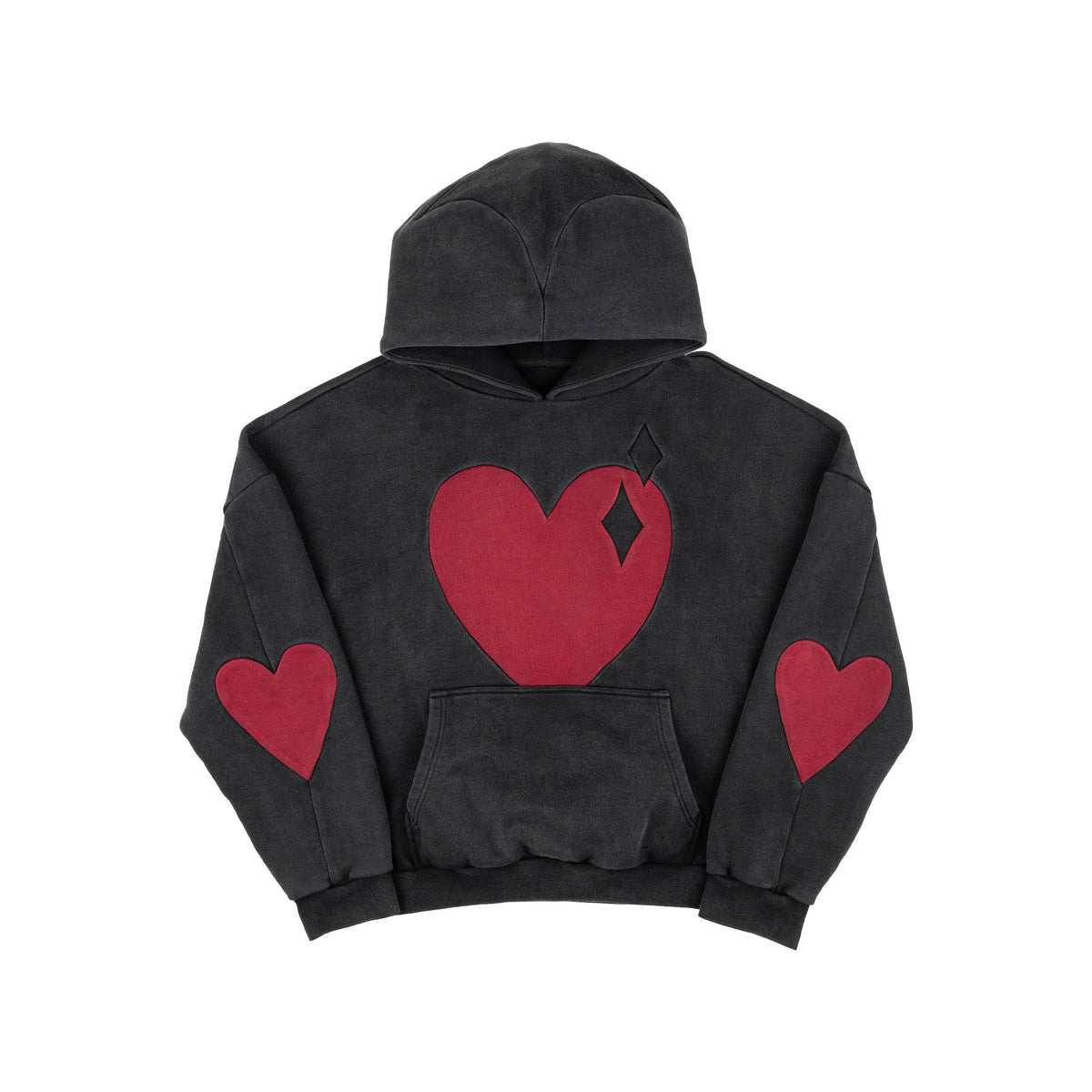 Commons Heart Hoodie Vintage Black