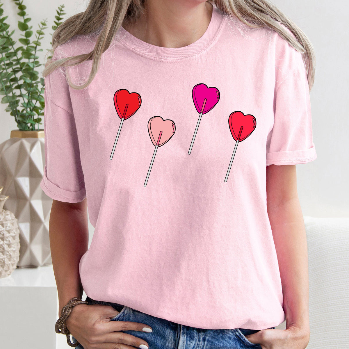 Valentine's Candy, Lollipop, Sweet Heart Valentine's Day Edition Comfort Colors Tee