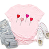 Valentine's Candy Lollipop Sweet Heart Cute Retro Style Illustration Graphic Tee