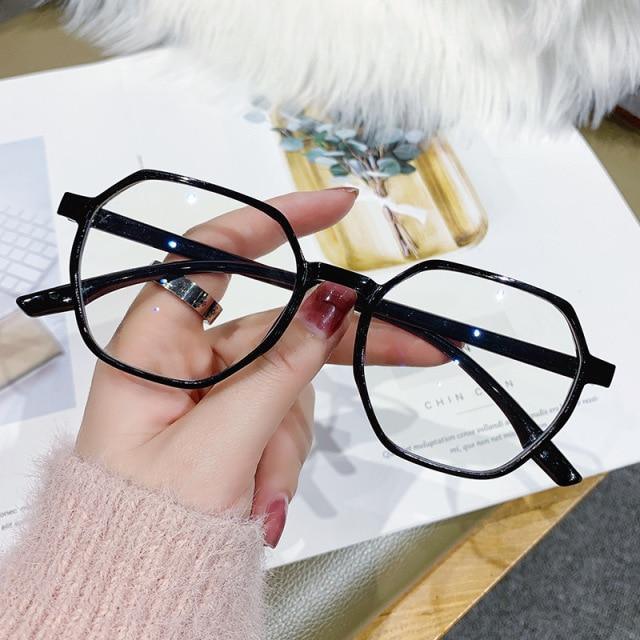 Hexagonal Frame for Women Men, Fashion Glasses Men And Women Reading Glasses Cute Clear Optical Glasses Frame Women Round Frame Retro Eyeglasses + 1.0 + 1.5 + 2.0 + 2.5 + 3.0 + 3.5 + 4.0