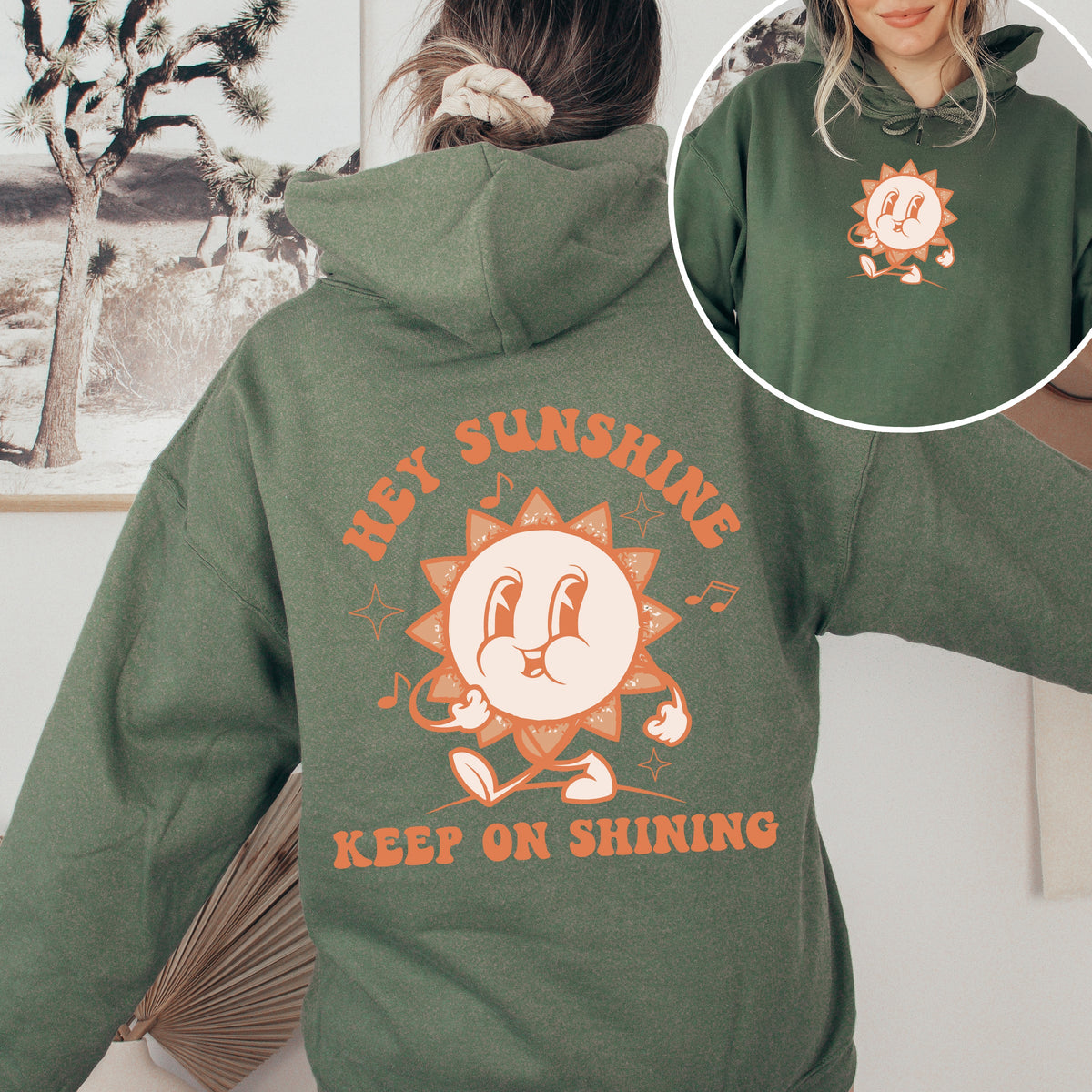 Hey Sunshine Keep On Shining Positivity Kindness Mental Health Hooded Sweatshirt