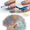 Hollow Nail Sticker Stylish Self-adhesive Manicure Sticker Nail Art Accessory 3D Christmas Nail Art Decoration Stickers Decoration New Gold Nail Transfer Foils for Nail Arts Nails Supply Holographic Effect Nail Art Foil Stickers Holographic Nail Art