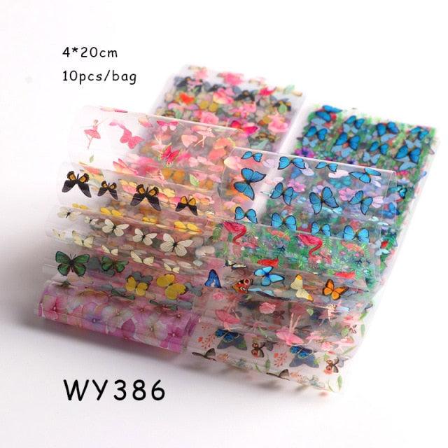 Holographic Nail Foil Transfer Set Sticker Decal Nail Art Foils Designer Marble Nail Decoration Sliders Wraps Manicure  Women Kids Girls Manicure Decoration Nail Art Supplies 3D Self-Adhesive Nail Decals Designer Nail Stickers for Acrylic Nails