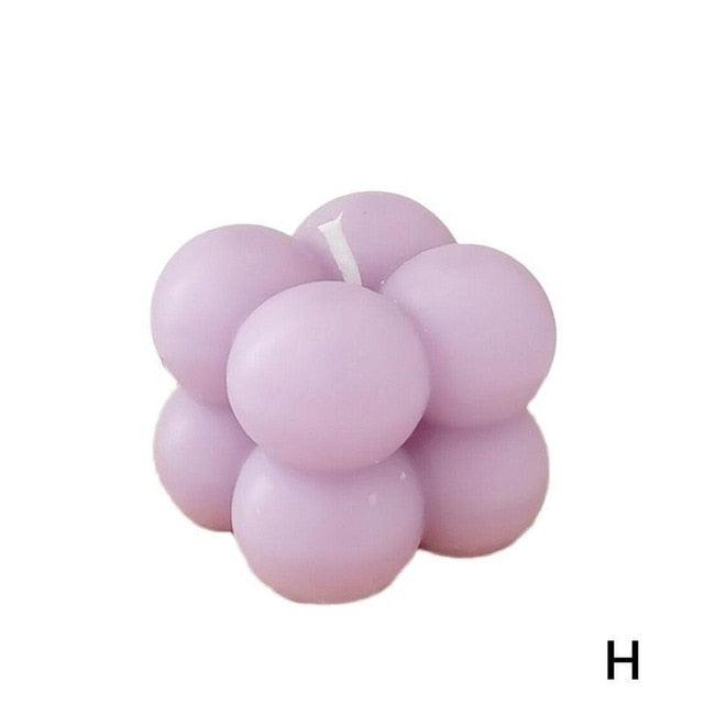 Home Decoration Candle Cube Bubble Candles Handmade Scented Candle Hand Poured Decorative Candle Aesthetic Candles Room Decor for Home Use Bedroom Soy Wax Aromatherapy Cube Candle Scented Relaxing Birthday Gift Home Decoration