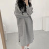 Hooded Pullover Long Sweatshirt (MS072)