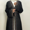 Rhinestones Open Abaya With Side Pockets (MOA046)